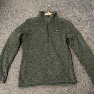 Womens Patagonia Quarter Zip Better sweater Heathered green size medium